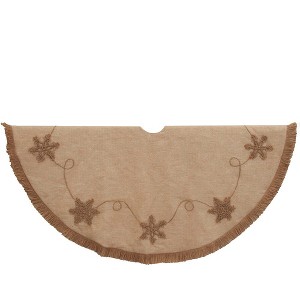 Kurt Adler 54-Inch Jute with Macrame Snowflake Tree Skirt - 1 of 4