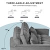 Modern Velvet Loveseat Futon Sofa Couch Pullout Bed, Small Love Seat Lounge Sofa w/Reclining Backrest - 4 of 4