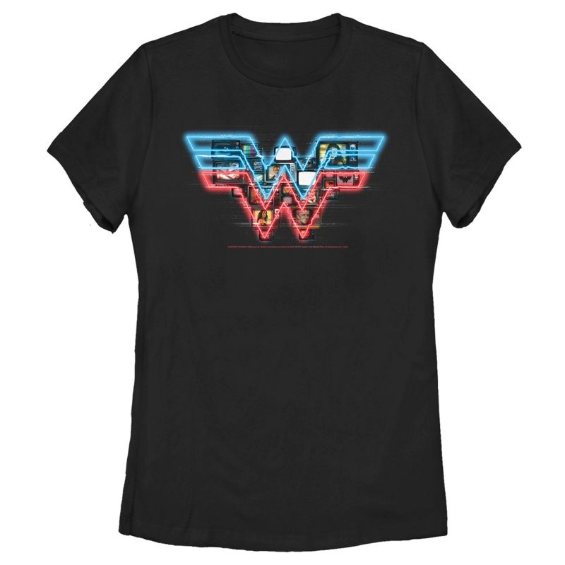 Women's Wonder Woman 1984 TV Logo Overlay T-Shirt, 1 of 5