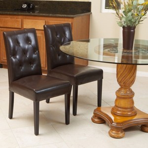 Set of 2 PU Badin KD Dining Chair Upholstered-Christopher Knight Home - 1 of 4