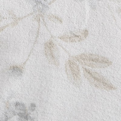 Twin Gray Cotton Flannel Floral Deep Pocket Sheet Set