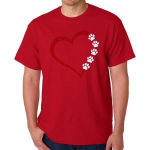 LA Pop Art Meow Heart - Men's Word Art T-Shirt - 1 of 4