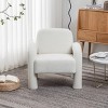 SEYNAR Modern Teddy Upholstered Accent Chair with Tubular Multifunctional Legs for Living Room - 2 of 4