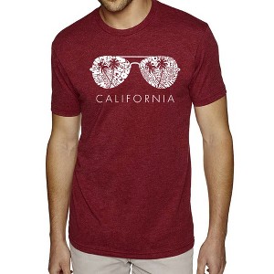 LA Pop Art Men's Premium Blend Word Art T-shirt - California Shades - 1 of 4