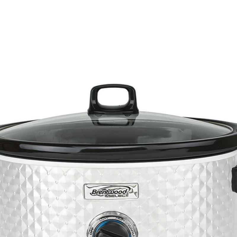 Brentwood Select 7 Quart Slow Cooker in White, 3 of 5