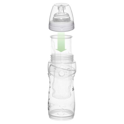 Playtex Baby Nurser With Drop-Ins Liners 8oz 3pk Baby Bottle, Clear