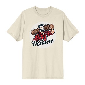 Very Demure Lumberjack Adult Crew Neck Short Sleeve Tee - 1 of 2