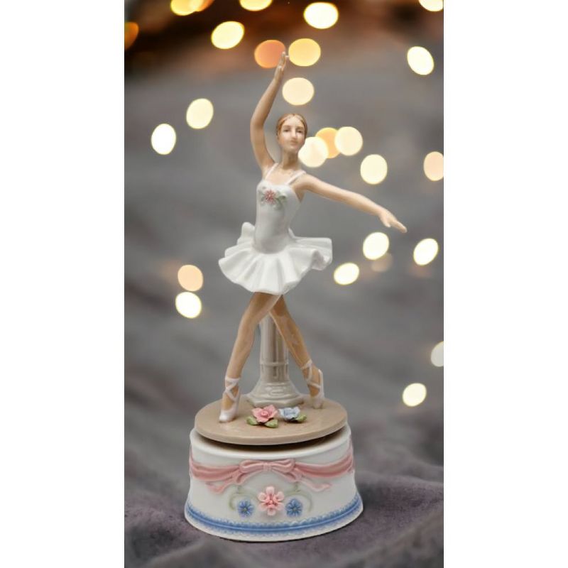 Kevins Gift Shoppe Ceramic Ballerina Girl Music Box Music Box, 3 of 4