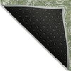 Green And Ivory Geometric Washable Indoor Outdoor Area Rug - 4 of 4