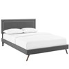 Modway Jessamine Queen Fabric Platform Bed with Round Splayed Legs - 3 of 4