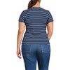 Lands' End Women's Drapey Rib Fitted Short Sleeve Mini T-Shirt - 2 of 3