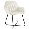 vidaXL Dining Chairs 2 pcs Cream Velvet - 2 of 4
