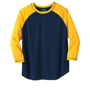 Liberty Blues by KingSize Men's Big & Tall Crewneck Raglan Tee - 1 of 4