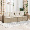 vidaXL Garden Sofa Set Beige, Cream White - 2 of 4