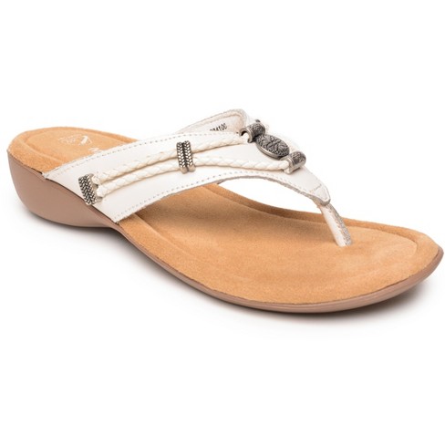 Minnetonka Women's Silverthorne 360 Thong Sandals 504100, White - 8 ...