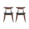 NicBex Dining Chairs Set of 2 Upholstered Chair Mid-Century Modern Chair with Wood Legs, Fabric Accent for Kitchen, Bedroom - 2 of 4