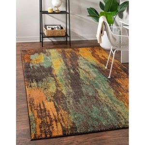 Unique Loom Jardin Lilly Abstract Indoor Woven Area Rug - 1 of 4
