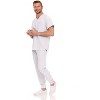 Medichic Men's Workwear Uniforms- Stretch V-Neck Scrubs Set with Seven-Pocket Jogger Pants - 3 of 4
