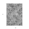 Gray Charcoal And Ivory Abstract Washable Indoor Outdoor Area Rug - 3 of 4