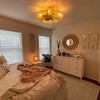 Airsurfer 19" Gold Flush Mount Cage Ceiling Fan with LED Light,Wood-Brown Blades, 7-Blade, Remote Included - 4 of 4