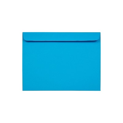 JAM Paper 9 x 12 Booklet Catalog Colored Envelopes Blue Recycled 100/Pack 5156774C
