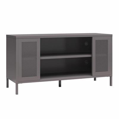 RealRooms Shadwick Metal TV Stand for TVs up to 50" with Perforated Metal Mesh Accents