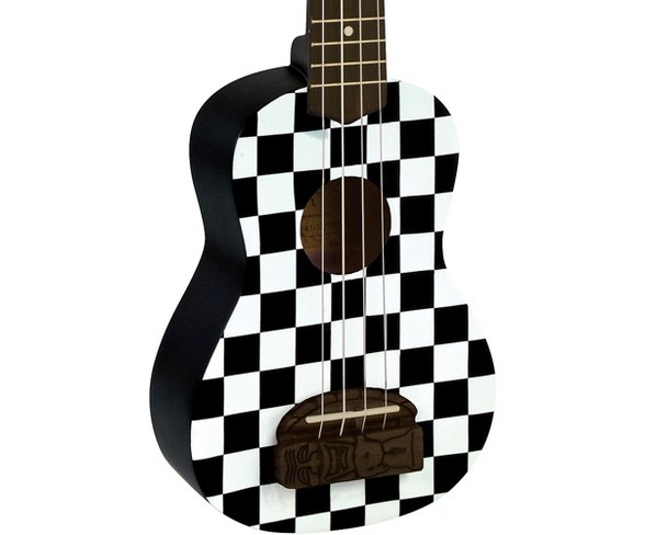 Kohala Tiki Soprano Ukulele Checker Board