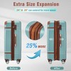 Lyngins 4-Piece Hardside Luggage Set – 20" Carry on Luggage, 24" & 28" Expandable Spinner Suitcases with TSA Lock, Cosmetic Case, 360° Wheels - 3 of 4