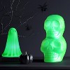 Plastic Blacklight Glow Stacked Skulls Figurine - Hyde and EEK! Boutique™ Neon Green - 2 of 3