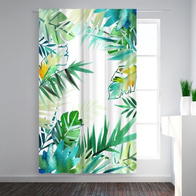 Americanflat Tropical Foliage by Victoria Nelson Blackout Rod Pocket Single Curtain Panel 50x84