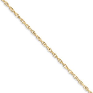 Black Bow Jewelry 1.35mm, 14k Yellow Gold, Cable Rope Chain Necklace - 1 of 4