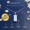 New Beginnings Rainbow Moonstone Sterling Silver Necklace for Women - 2 of 4