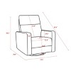 Nebula Vortex 33.5'' Wide Modern & Supper Soft High Back Power Swivel Rocker Recliner with USB Charger - 2 of 4