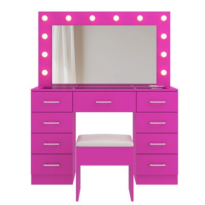 White Vanity Desk Set