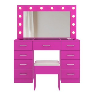 White Vanity Desk Set - 1 of 4
