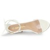 Allegra K Women's Opened Toe Clear Strap Stiletto Heel Lace Up Sandals - 4 of 4