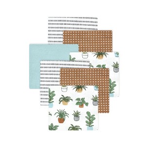Little Treasure Hudson Baby Cotton Poly Flannel Receiving Blankets 7Pk Multipack - 1 of 2