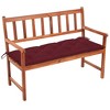 vidaXL Outdoor Patio Bench Wooden Garden Bench with Cushion Solid Wood Acacia - Wine Red 47.2" x 19.7" x 2.8" - 2 of 4