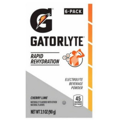 Gatorlyte Powder, Cherry Lime - 1 Packet Makes 15-20 Oz (Pack of 48)