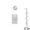Steeltime Ladies 2pc set stainless steel simulated diamonds studs and diamond cut huggie earrings - 3 of 4