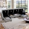 JOYRACER 100" 6 Seat Convertible U Shaped Sectional Sofa Bed with Storage Ottomans, Couch with Reversible Chaise, Sleeper Sofa for Living Room - 4 of 4