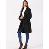 Allegra K Women's Button Down Stand Collar Long Sleeve Belt Winter Classic Long Coat - image 4 of 4