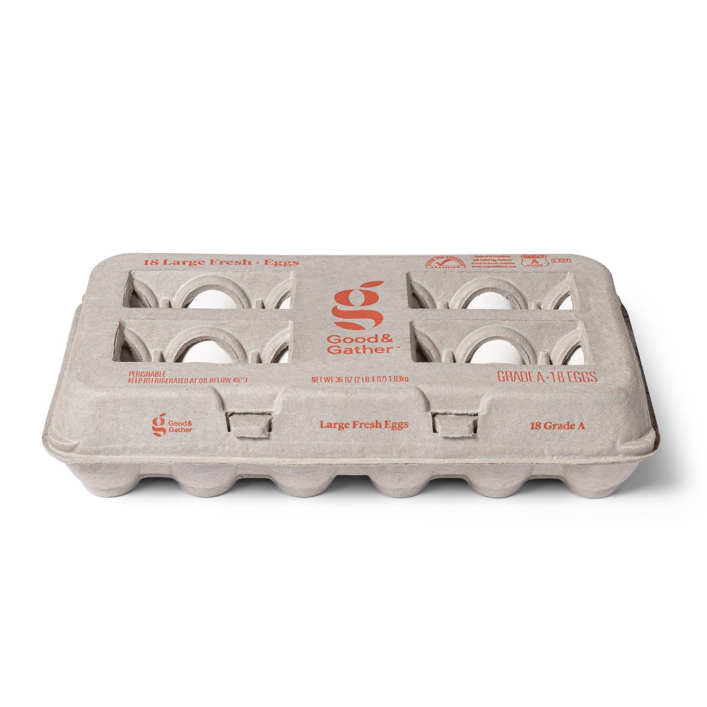 Grade A Large Eggs - 18ct - Good & Gather