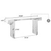 Console Table Farmhouse with Distressed Finish for Entryway or Living Room 60in-3irtyhousy - 4 of 4