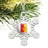 Pittsburgh State University Primary Logo Metal Snowflake Christmas Tree Holiday Ornament - 2 of 3
