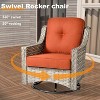 XIZZI 8 Pieces Wicker Sofa with Cushion, Swivel Rocking Chairs, High Back Rattan Chairs and Ottomans, 9 Seats Conversation Set for Backyard - 3 of 4