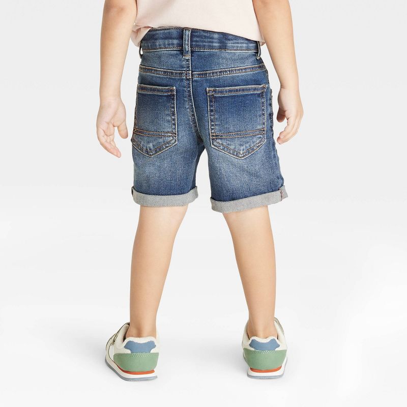 Toddler Boys' Button-Front Pull-On Jean Shorts - Cat & Jack™, 3 of 5