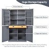 LunaLulinlk Freestanding Kitchen Pantry Large Cupboard Storage Cabinet with Drawers, Adjustable Shelves for Kitchen, Dining Room,Gray - 2 of 4