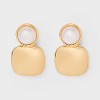 Pearl Drop with Cubic Zirconia Earrings - A New Day™ Silver - 3 of 3