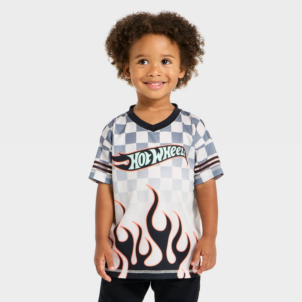 Toddler Boys' Hot Wheels Jersey - Black 2T